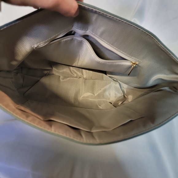 Elegant Blue Leather Shoulder Bag - Picture 6 of 6